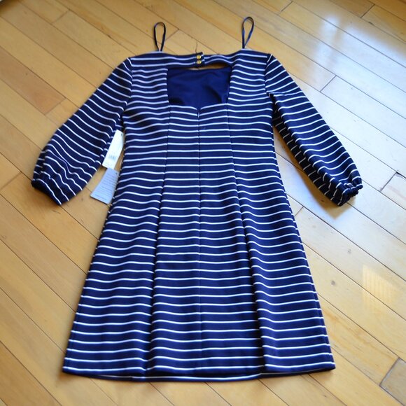 NWT Eliza J Stripe Ponte Knit Dress Size 4 - Picture 12 of 15